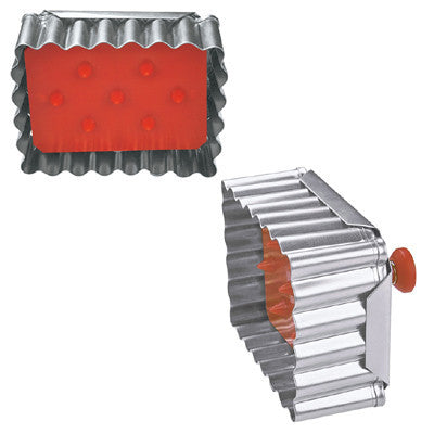 Albertle Rectangle Crinkled Ejector Cookie Cutter