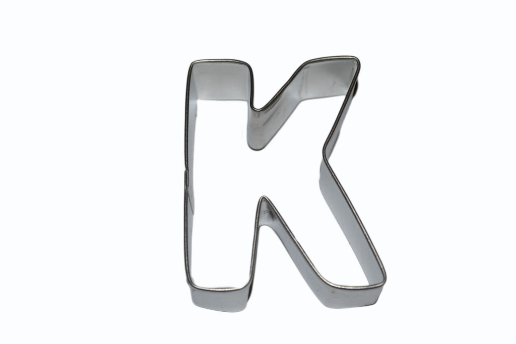 Alphabet Letter K Tin Plate Cookie Cutter