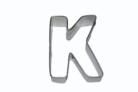 Alphabet Letter K Tin Plate Cookie Cutter