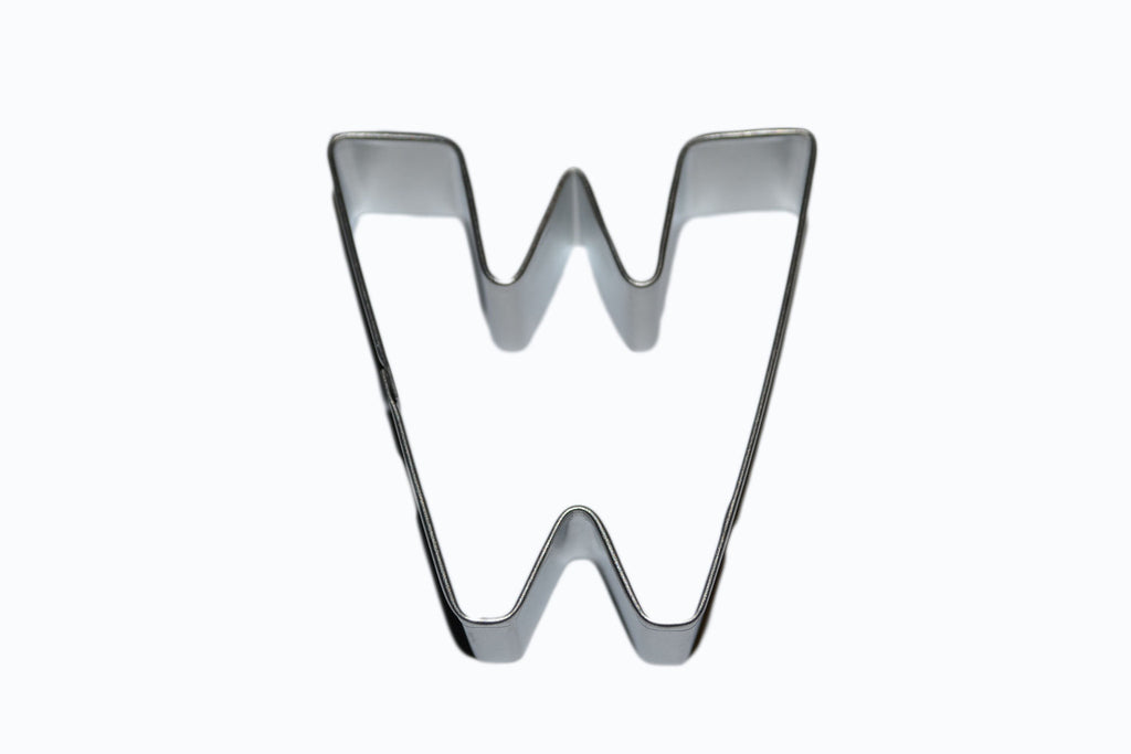 Alphabet Letter W Tin Plate Cookie Cutter