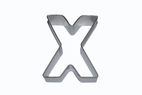 Alphabet Letter X Tin Plate Cookie Cutter