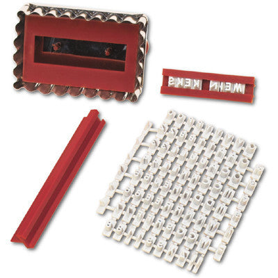 Bridgette Emboss Rectangle Cookies with your Message Cookie Cutter Set