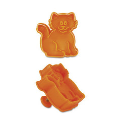 Cat Plastic Embossed Cookie Cutter