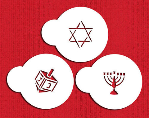 Mini Jewish Symbols Designer Stencils Set of 3