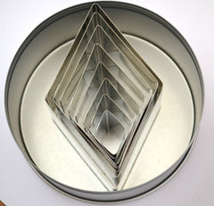 Set of 8 Diamond Cookie Cutters