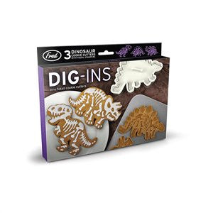 Dig Ins Dinosaur Set of 3 Cookie Cutters and Stampers