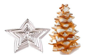 Gingerbread Christmas Tree Set of 10 Star Cutters