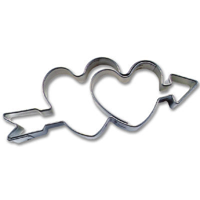 Double Heart with Arrow Cookie Cutter