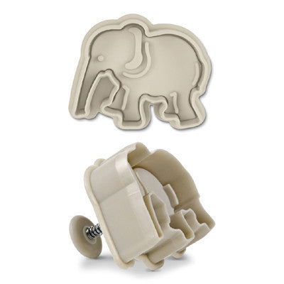 Elephant Plastic Embossed Cookie Cutter