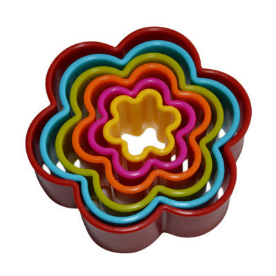 Flower Set of 5 Plastic Cookie Cutters