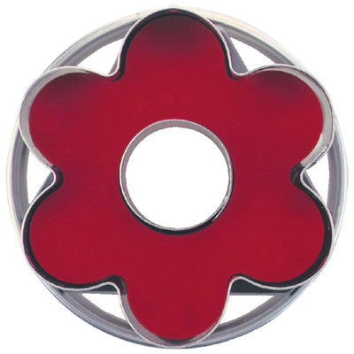 Flower with Cirle in Middle Linzer Cookie Cutter with Ejector