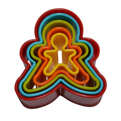 Gingerbread Man Set of 5 Plastic Cookie Cutters