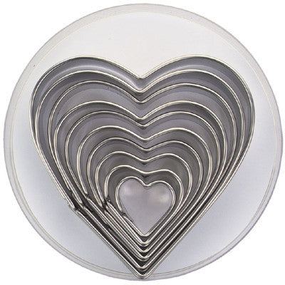 Heart Set of 10 Cookie Cutters