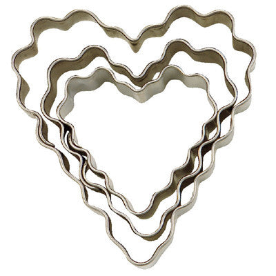 Hearts Crinked Set of 3 Cookie Cutters