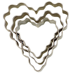 Hearts Crinked Set of 3 Cookie Cutters
