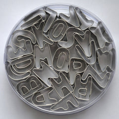 Mini Alphabet Stainless Steel 2.5cm Set of 26 Cookie Cutters