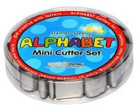 Mini Alphabet Stainless Steel 2.5cm Set of 26 Cookie Cutters