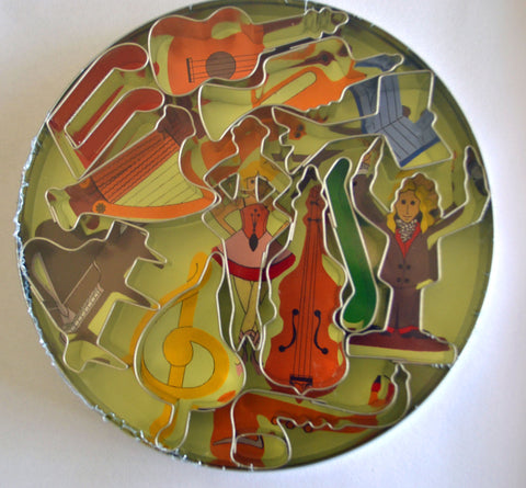 Musical Instruments Set of 12 Cookie Cutters