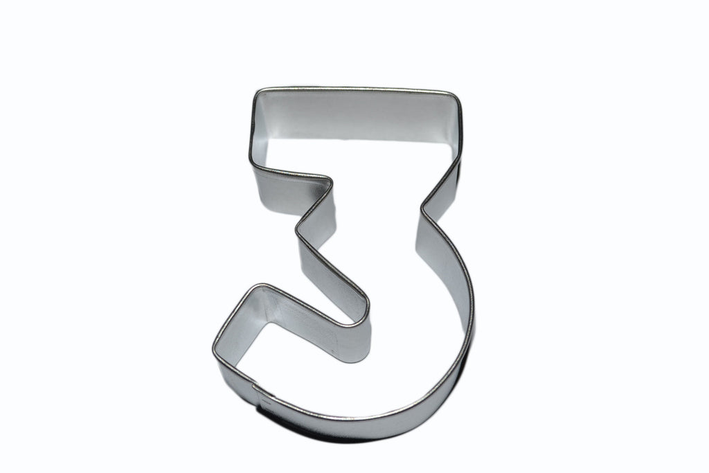 Number 3 Tin Plate Cookie Cutter