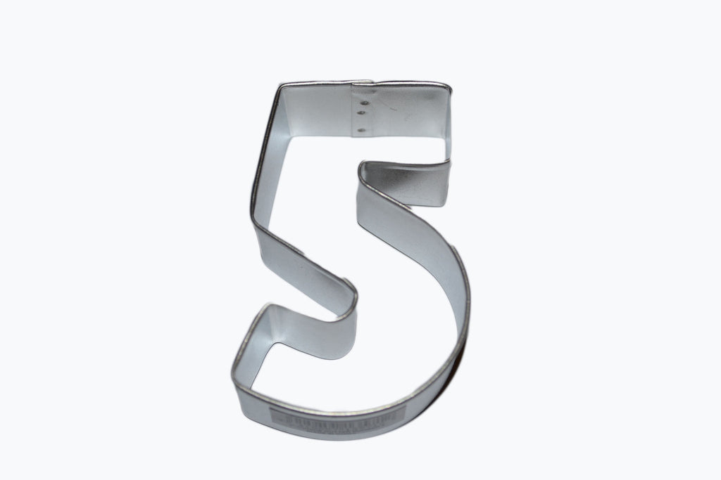 Number 5 Tin Plate Cookie Cutter