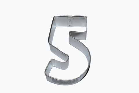 Number 5 Tin Plate Cookie Cutter