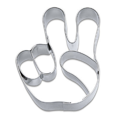 Peace Sign Hand Signal Cookie Cutter