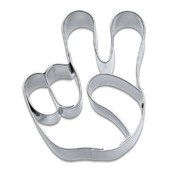 Peace Sign Hand Signal Cookie Cutter