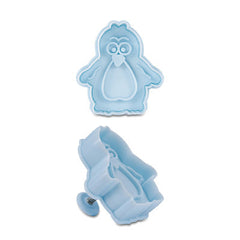 Penguin Plastic Embossed Cookie Cutter