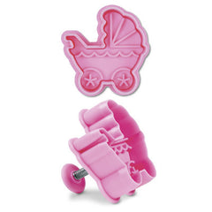 Pram Plastic Embossed Cookie Cutter