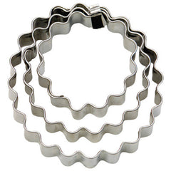 Round Circles Crinkled Mini Set of 3 Cookie Cutters