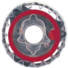 Round Crinkled with Bell in Middle Linzer Cookie Cutter with Ejector