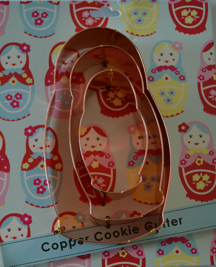 Russian Dolls Set of 3 Cookie Cutters Copper