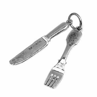 Knife & Fork Charm