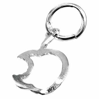 Apple, Bitten, Outline Charm