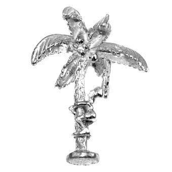 Coconut Palm Man Climbing Charm