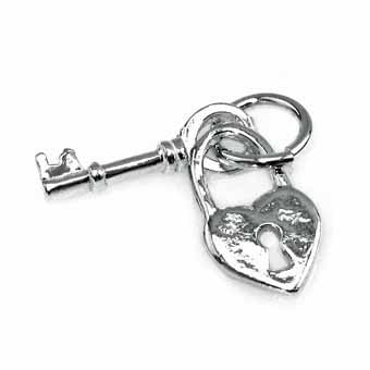 Padlock & Key Charm
