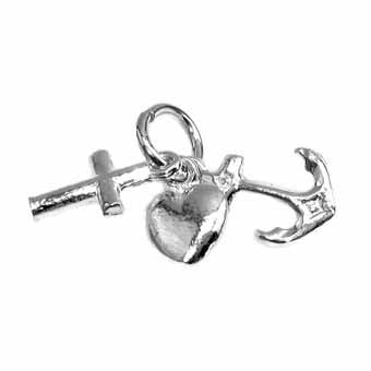 Faith Hope & Charity Plain Charm