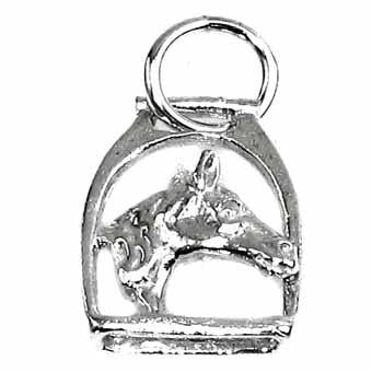 Horsehead in Stirrup Charm