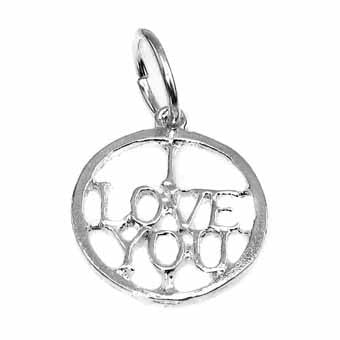I Love You, In Circle Charm