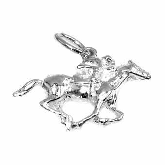 Jockey on a Horse Charm