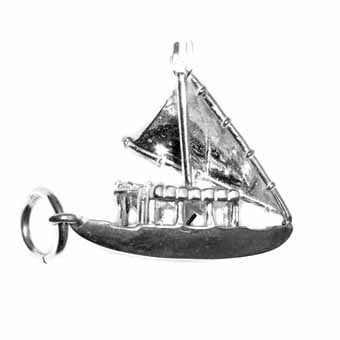 Outrigger with Sail, Small Charm