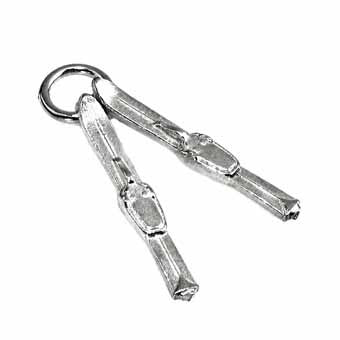 Skis Water, Pair Charm