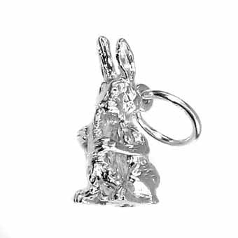 Rabbit Eating a Carrot Charm