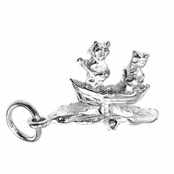 Owl & Pussycat in a Boat Charm