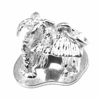 Native Hut & Palm Tree Charm