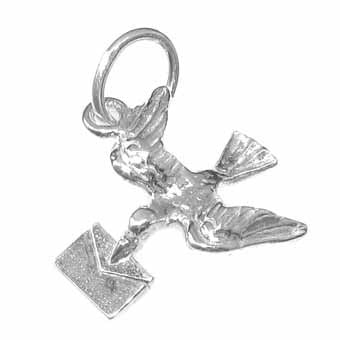 Bird & Letter Charm