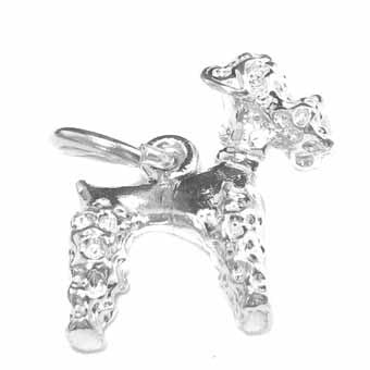 Dog, Poodle, Large Charm