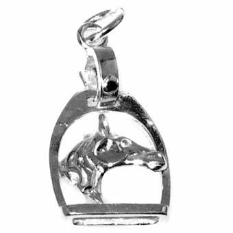 Horsehead in Stirrup Charm