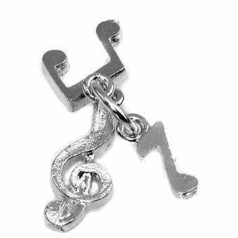 Music Notes, 3 Pieces Charm