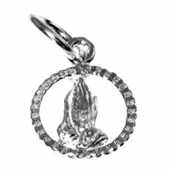 Hands Praying in a Circle Charm